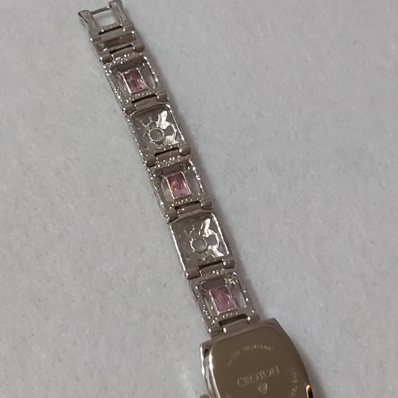 Croton Ladies Watch w/Pink Crystal Stones - Picture 8 of 12